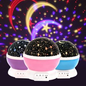 מתנות לחג צעצועים גאד'טים ומתנות כלליות Novelty Luminous Toys Romantic Starry Sky LED Night Light Projector Battery USB Night Light Creative Birthday Toys For Children