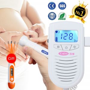 Cofoe Fetal Doppler Ultrasound Baby Heartbeat Detector Home Pregnant Doppler Baby Heart Rate Monitor Pocket Doppler 3.0MHz