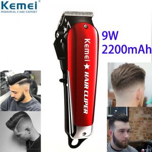 מתנות לחג בישום וטיפוח Kemei 9W Barber Powerful Hair Clipper Professional Hair Trimmer for Men Electric Cutter Hair Cutting Machine Haircut Salon Mower