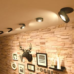 תאורה לבית - תאורת ספוטים לד מתכוונים 3W/5W/7W/12W slim LED embedded ceiling down lamp,Foldable and 360 degree rotatable built in COB Spot light Recessed Downlight