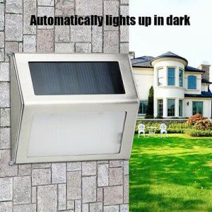 Waterproof 3 LED Solar Power Sensor Wall Light Outdoor Security Lamp Spotlights