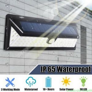 Waterproof LED Solar Power Motion Sensor Wall Light Outdoor Walkway Lamp Home