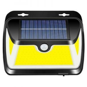 מתנות לחג מתנות לחג - קישוטים ותאורה 163 LED Solar Wall Lamp Motion Sensor Waterproof Outdoor Garden 3 Sided Lights