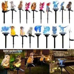 מתנות לחג מתנות לחג - קישוטים ותאורה Solar Power LED Animals Lawn Light RGB Color Changing Outdoor Garden Decor Lamp