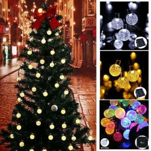 מתנות לחג מתנות לחג - קישוטים ותאורה Solar Garden 100LED String Fairy Lights Wedding Party Festoon Ball Bulbs Lamp