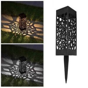 Solar Powered Garden LED Post Light Outdoor Yard Lighting Waterproof